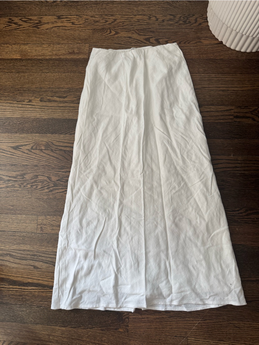 Abercrombie White Linen-Like Skirt